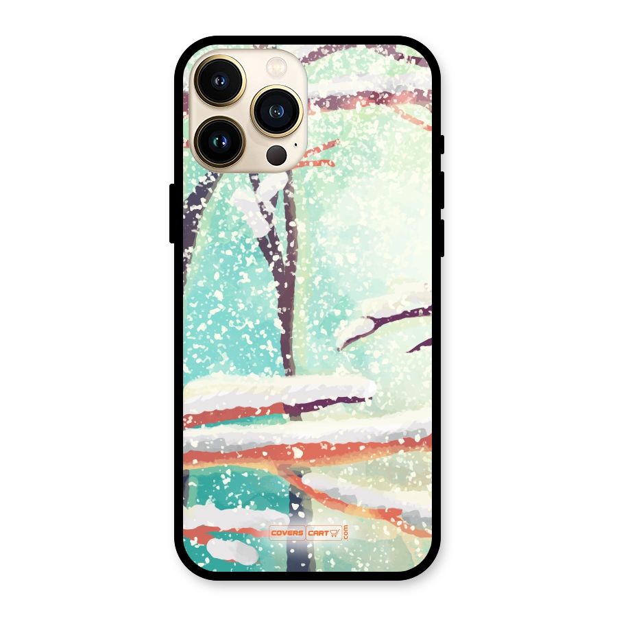 Winter Season Glass Back Case for iPhone 13 Pro Max