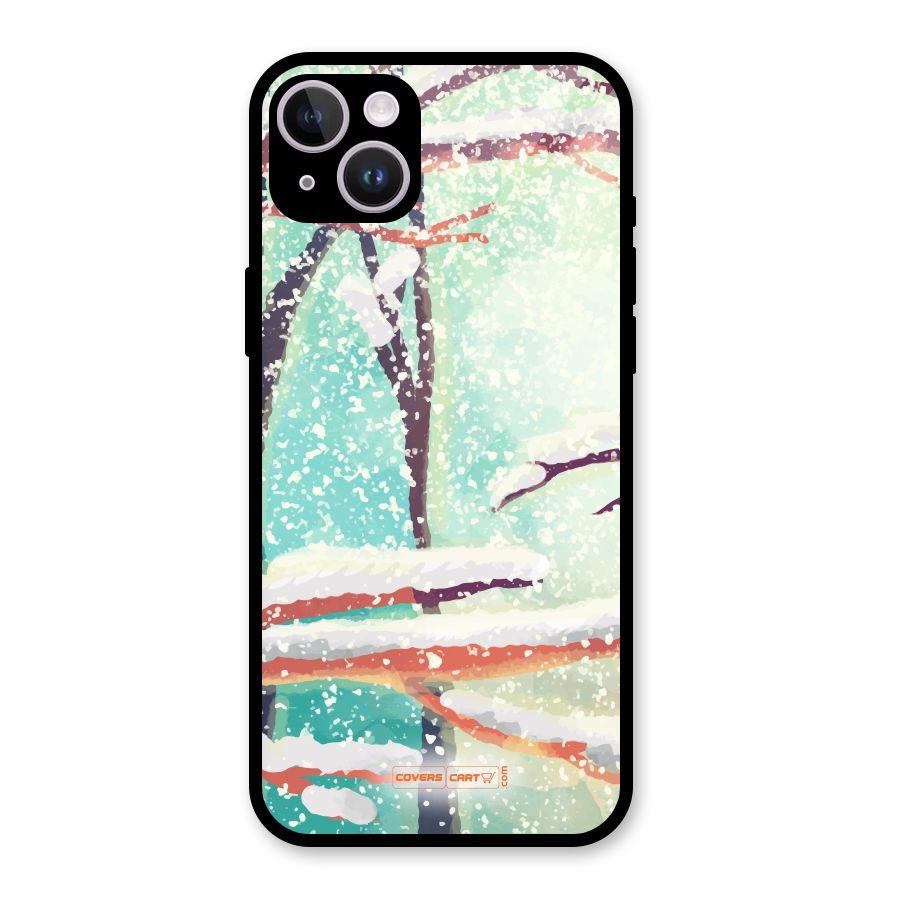 Winter Season Glass Back Case for iPhone 14 Plus