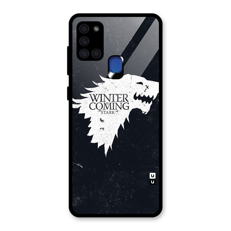 Winter is Coming Stark Glass Back Case for Galaxy A21s