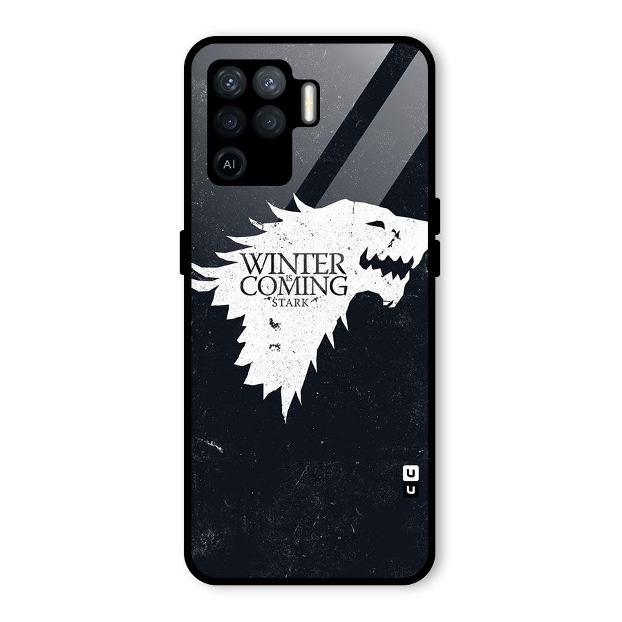 Winter is Coming Stark Glass Back Case for Oppo F19 Pro
