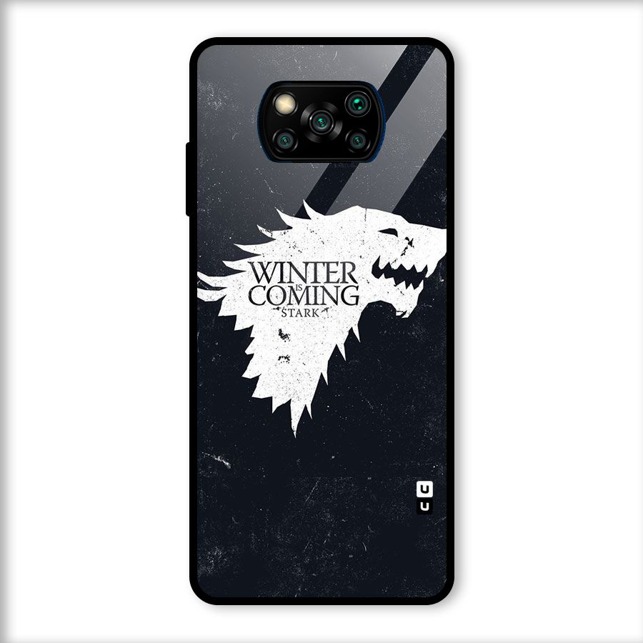 Winter is Coming Stark Glass Back Case for Poco X3