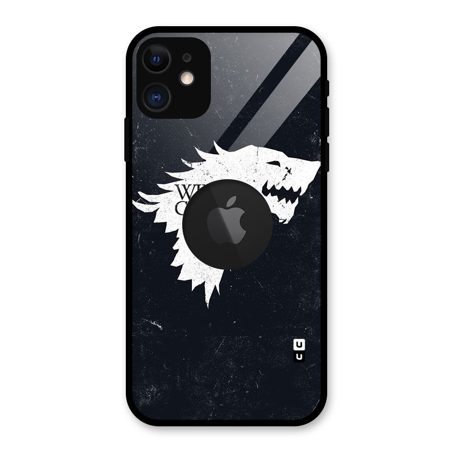 Winter is Coming Stark Glass Back Case for iPhone 11 Logo Cut