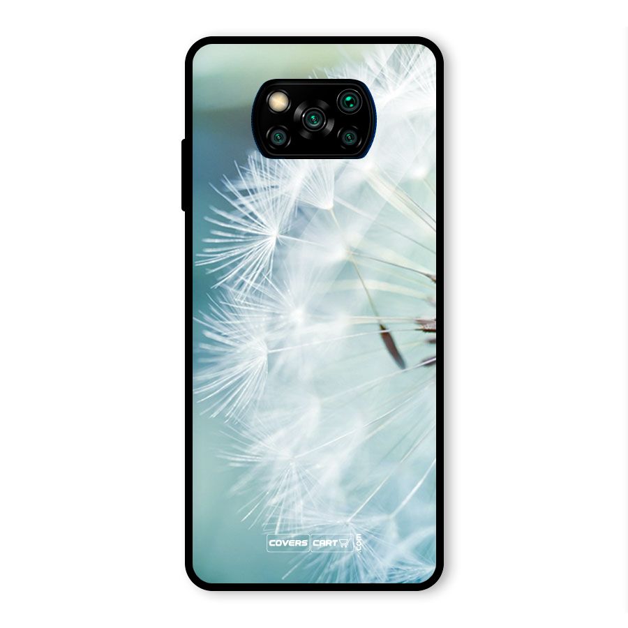 Wish Floral Glass Back Case for Poco X3 Pro