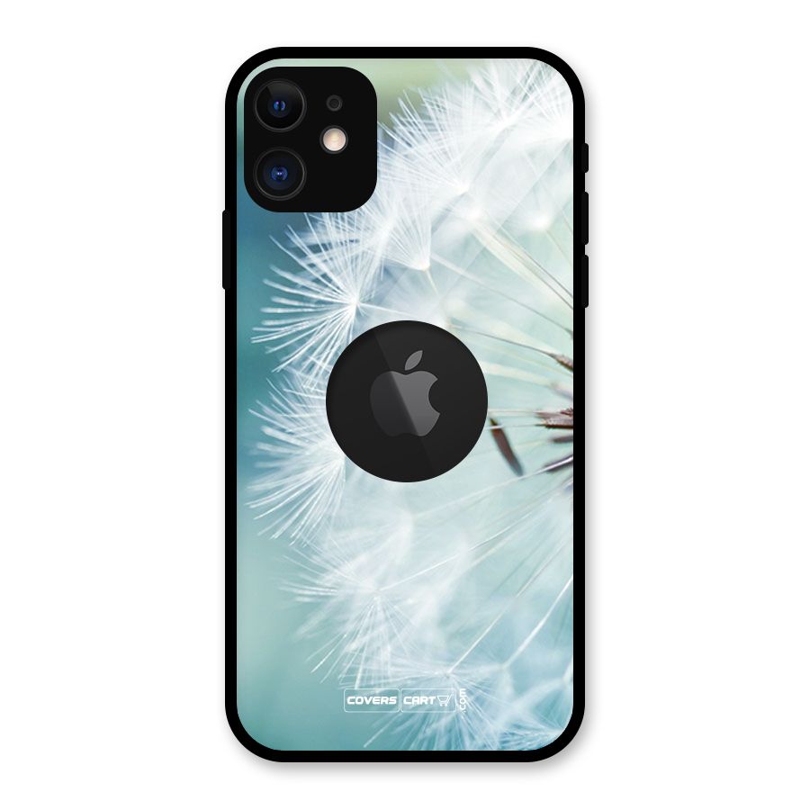 Wish Floral Glass Back Case for iPhone 11 Logo Cut