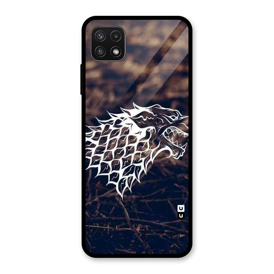 Wolf In White Glass Back Case for Galaxy A22 5G