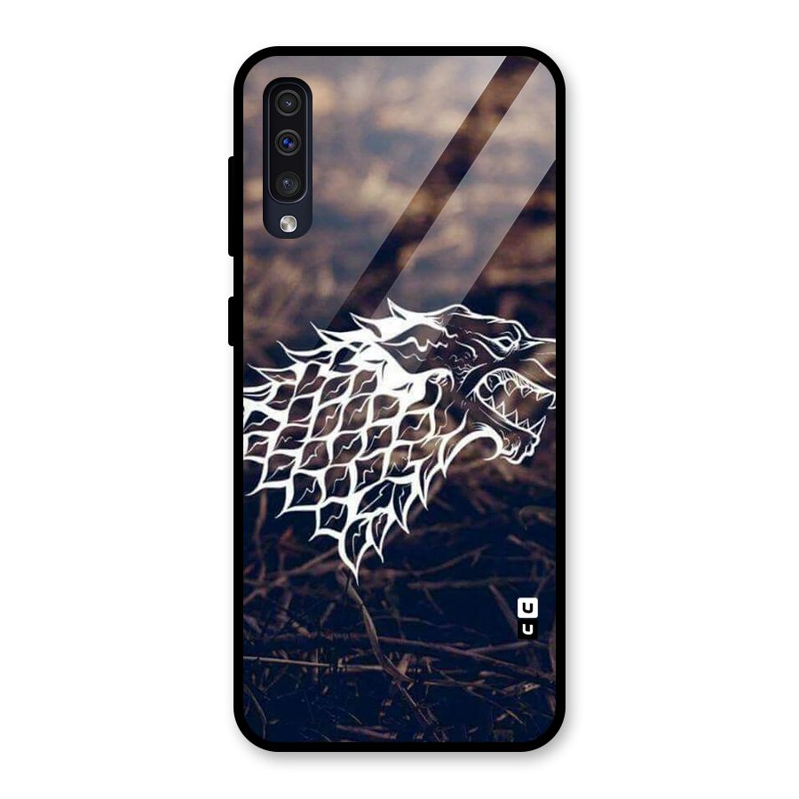 Wolf In White Glass Back Case for Galaxy A50