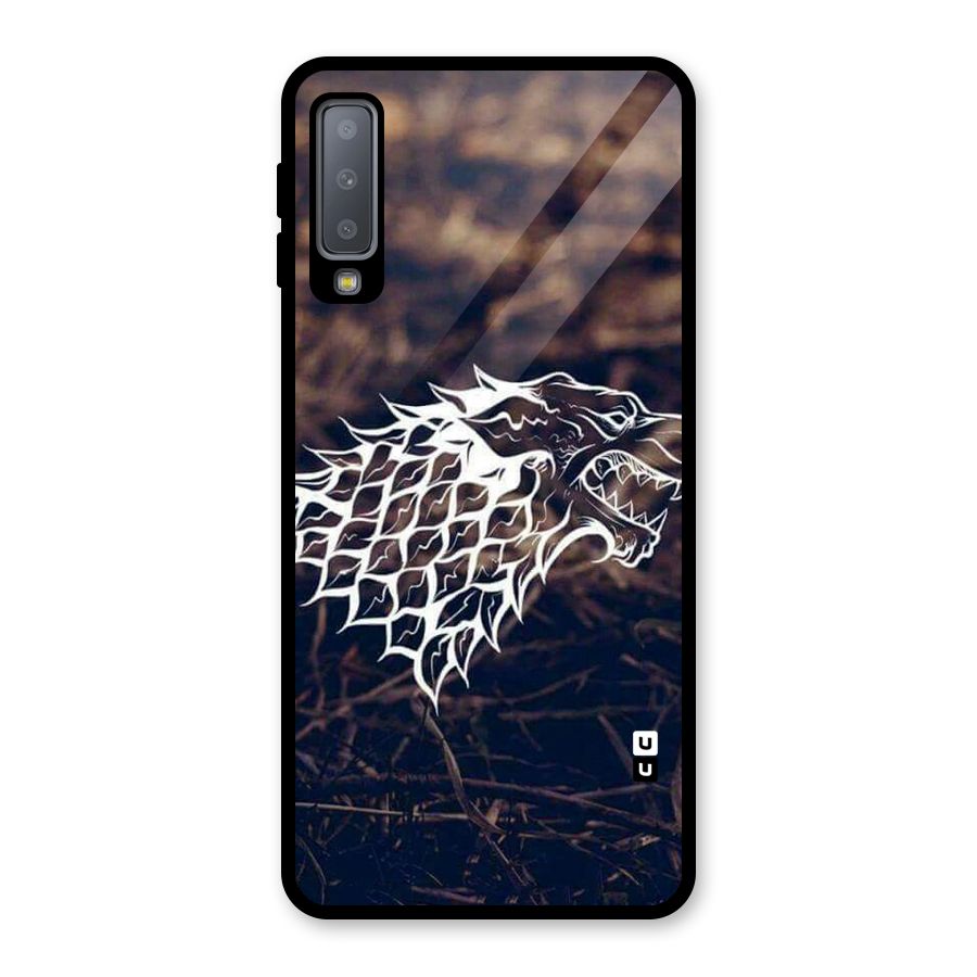 Wolf In White Glass Back Case for Galaxy A7 (2018)