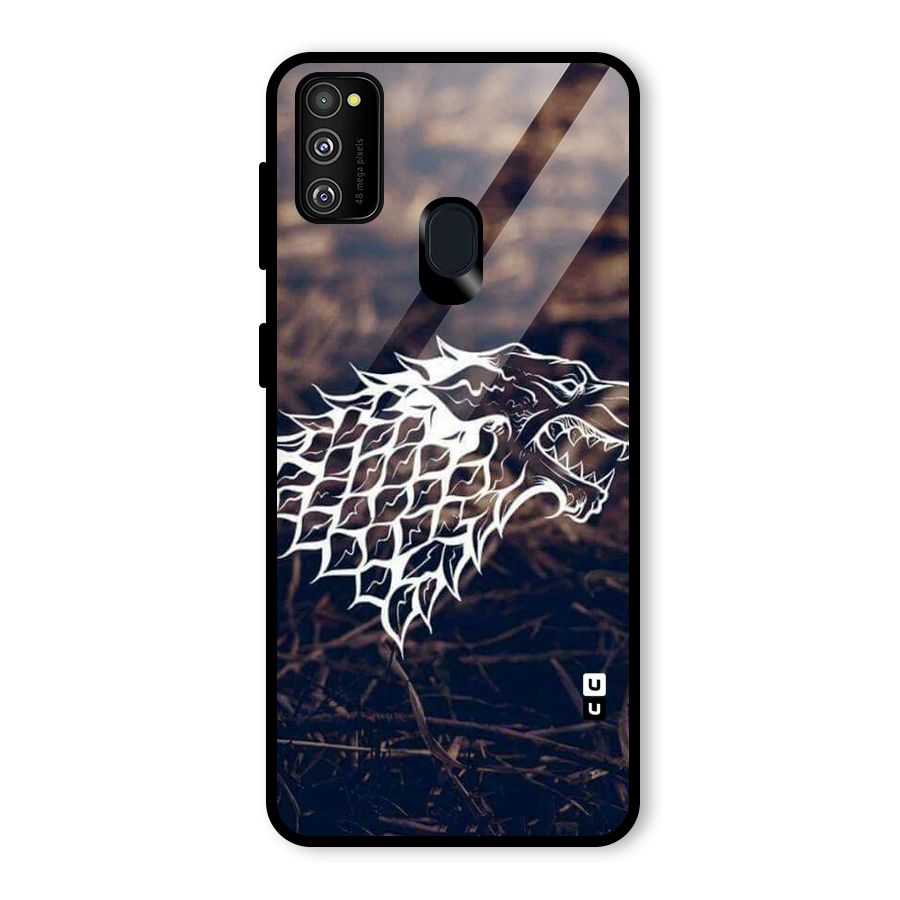 Wolf In White Glass Back Case for Galaxy M30s