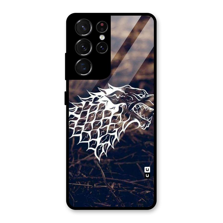 Wolf In White Glass Back Case for Galaxy S21 Ultra 5G