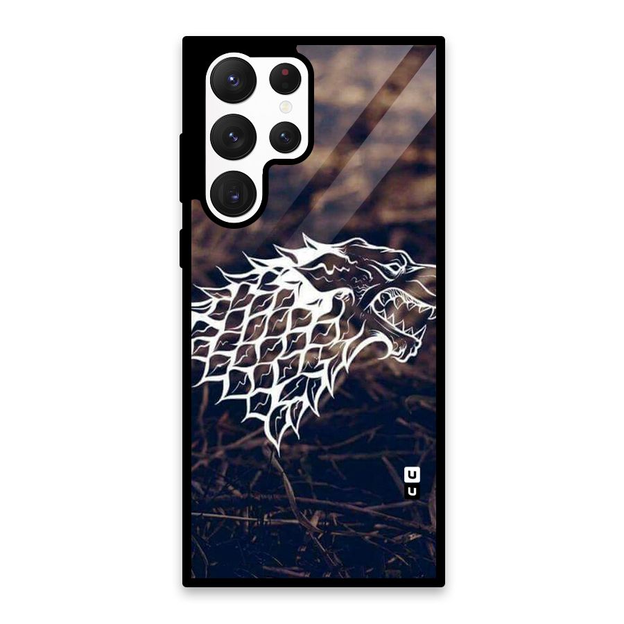Wolf In White Glass Back Case for Galaxy S22 Ultra 5G