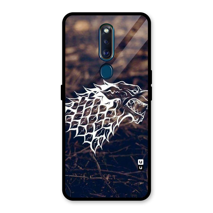 Wolf In White Glass Back Case for Oppo F11 Pro