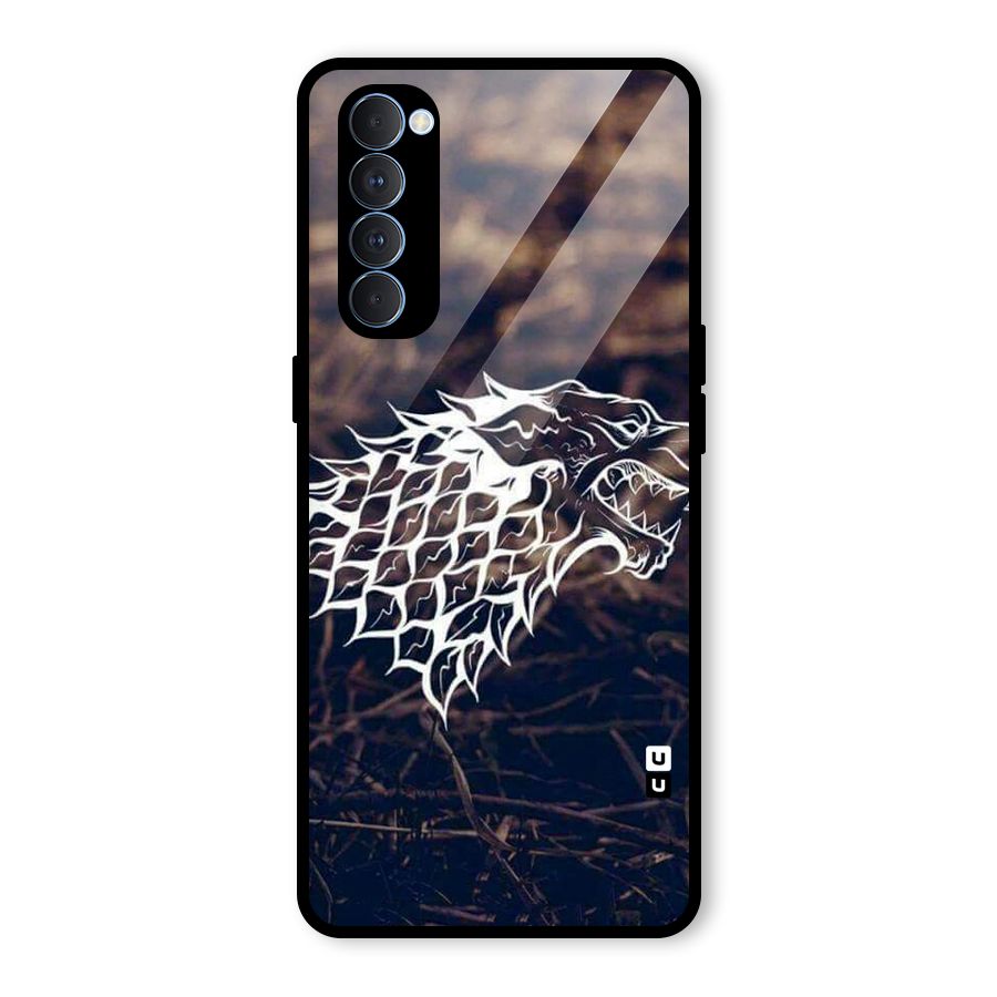 Wolf In White Glass Back Case for Oppo Reno4 Pro
