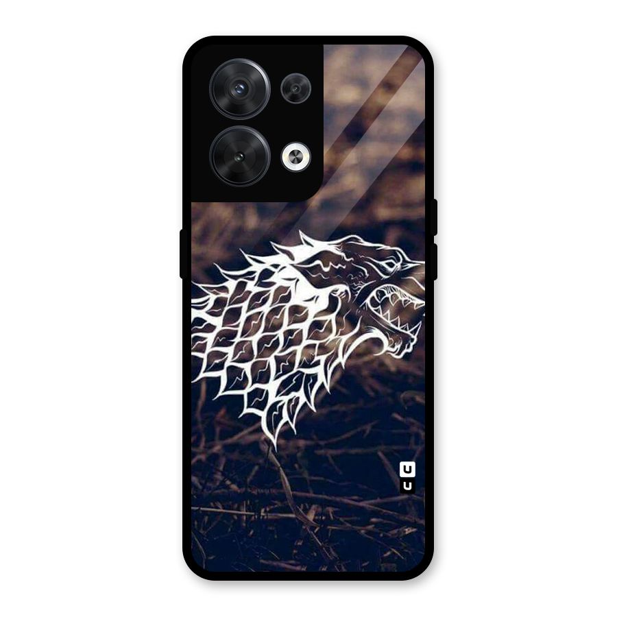 Wolf In White Glass Back Case for Oppo Reno8 5G
