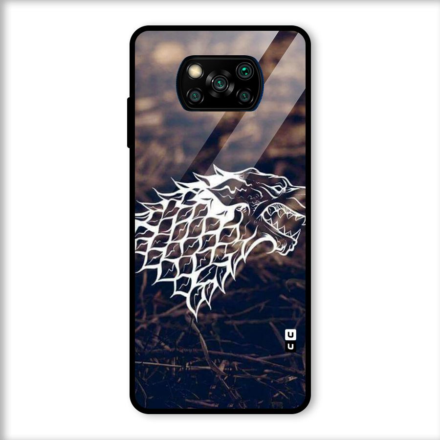 Wolf In White Glass Back Case for Poco X3