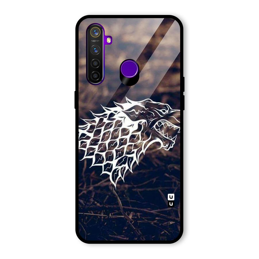 Wolf In White Glass Back Case for Realme 5 Pro