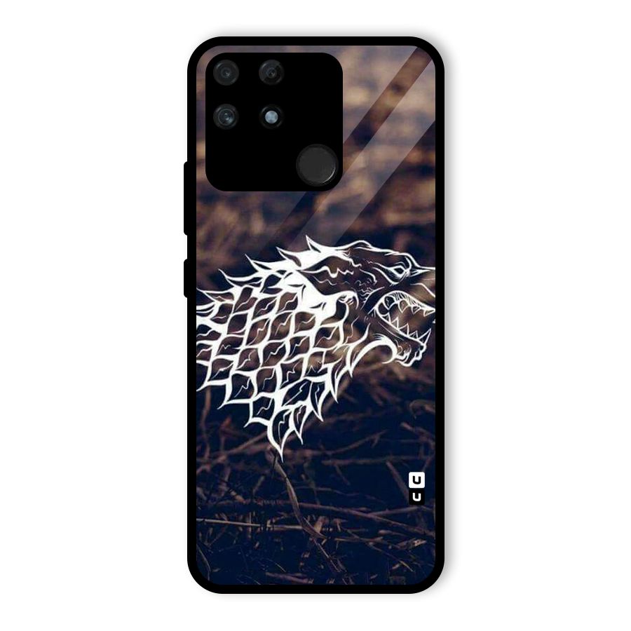 Wolf In White Glass Back Case for Realme Narzo 50A