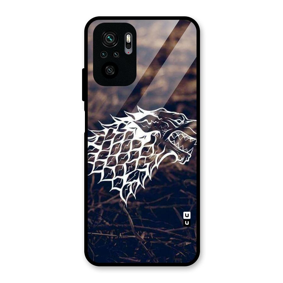 Wolf In White Glass Back Case for Redmi Note 10S