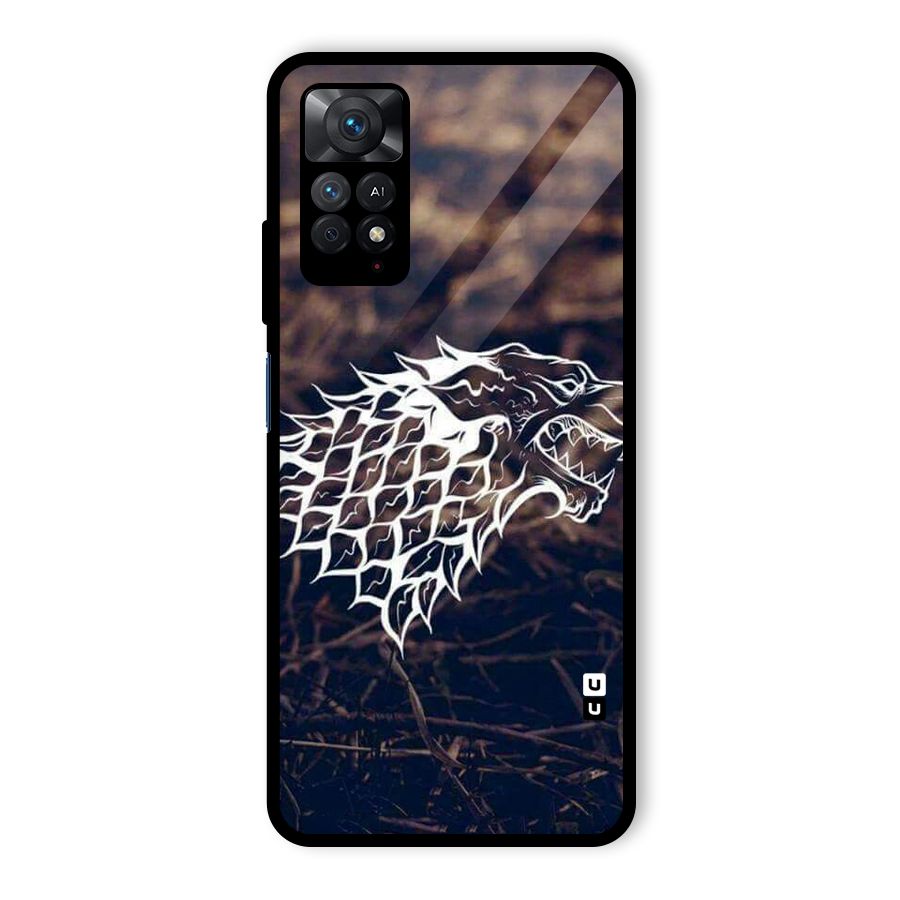 Wolf In White Glass Back Case for Redmi Note 11 Pro