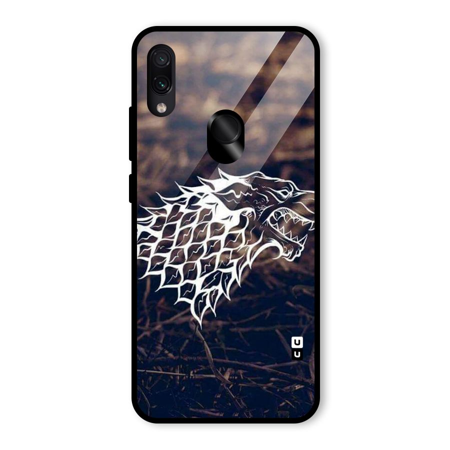 Wolf In White Glass Back Case for Redmi Note 7