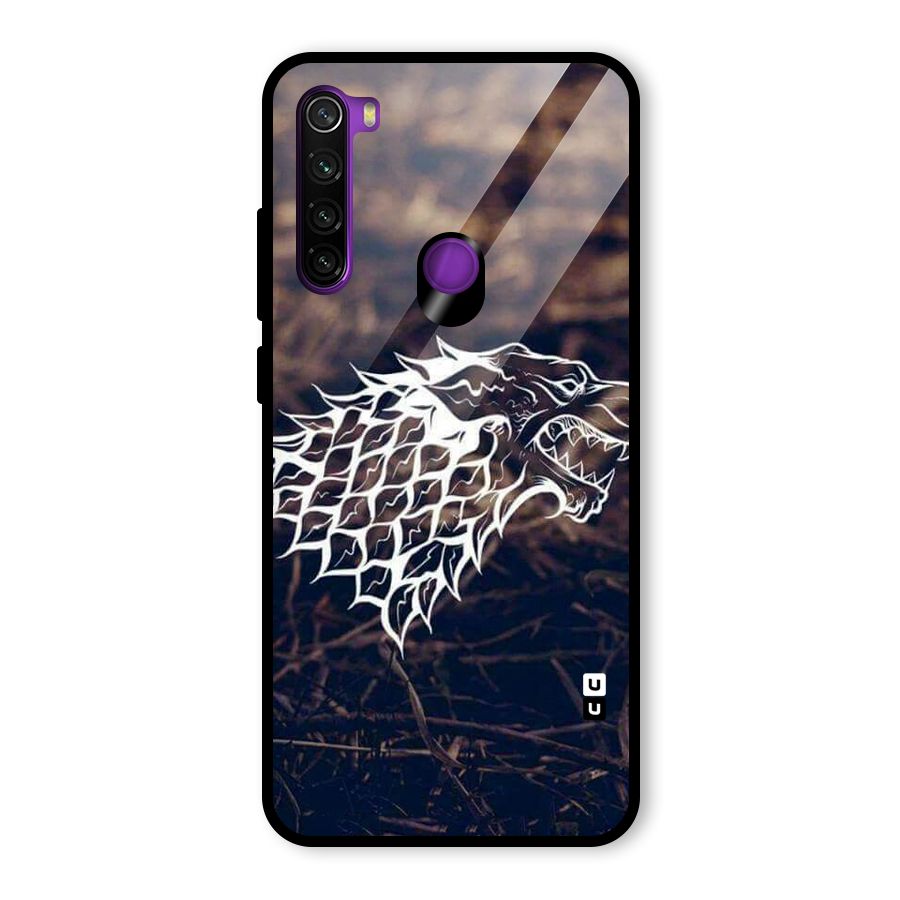 Wolf In White Glass Back Case for Redmi Note 8