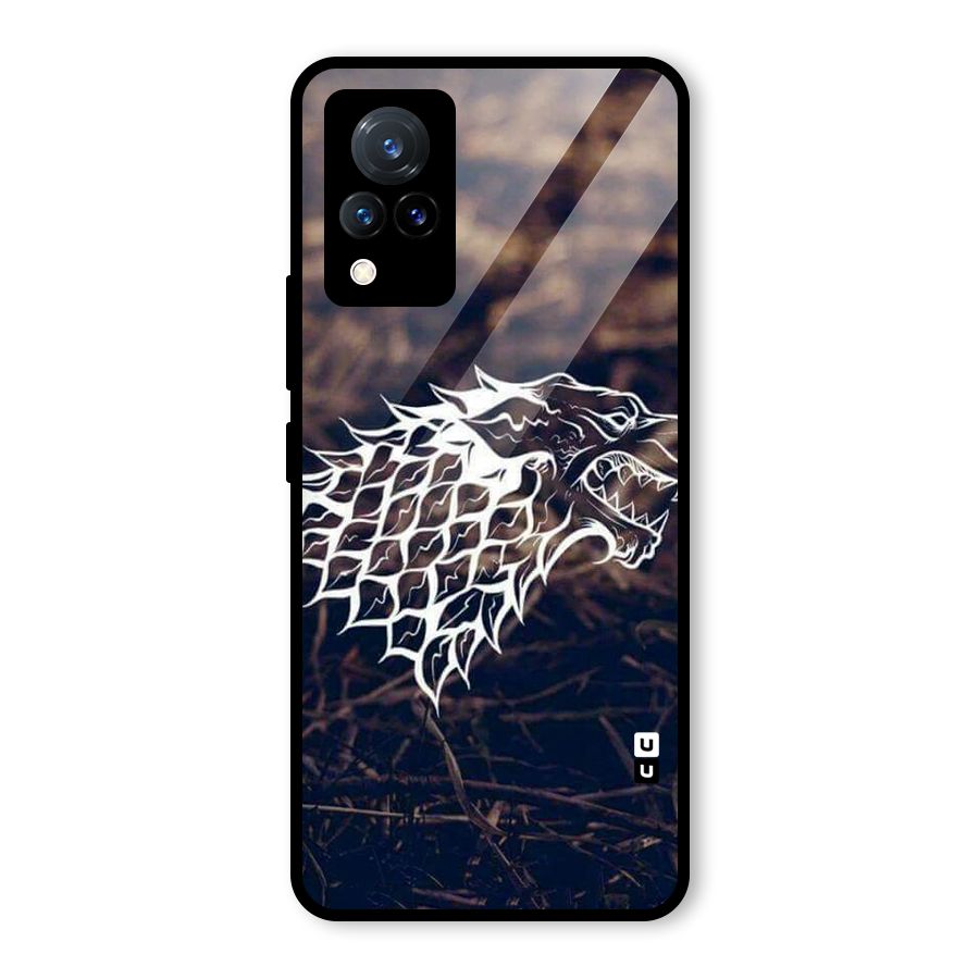 Wolf In White Glass Back Case for Vivo V21 5G