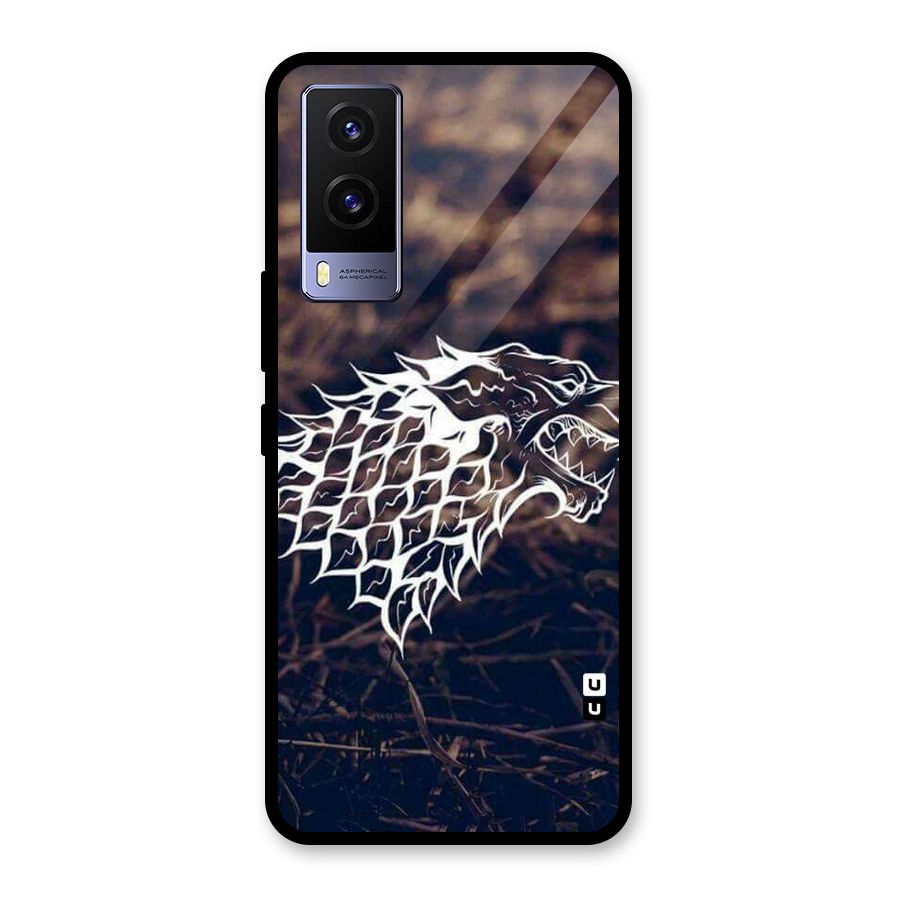 Wolf In White Glass Back Case for Vivo V21e 5G