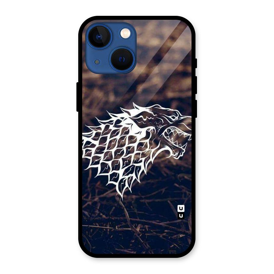 Wolf In White Glass Back Case for iPhone 13 Mini
