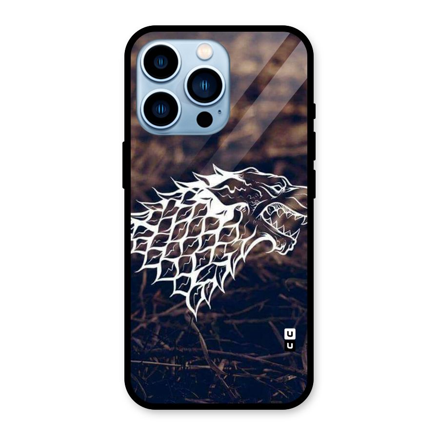 Wolf In White Glass Back Case for iPhone 13 Pro