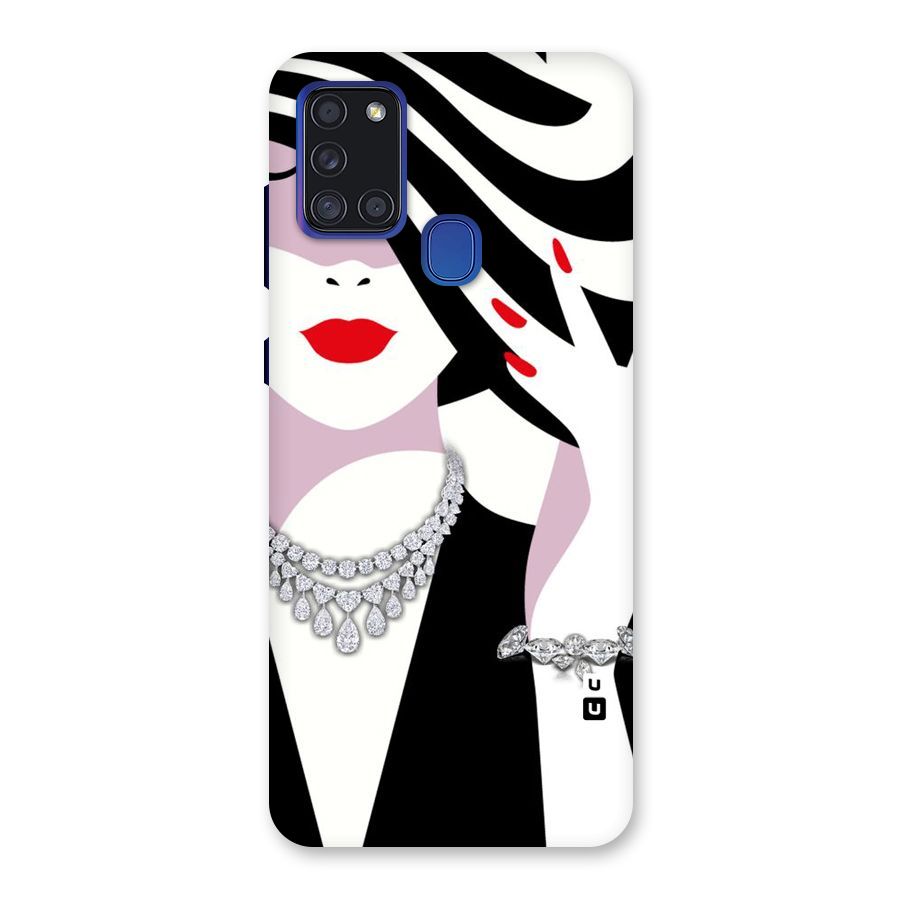 Women Beauty Back Case for Galaxy A21s