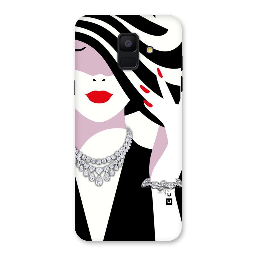 Women Beauty Back Case for Galaxy A6 (2018)