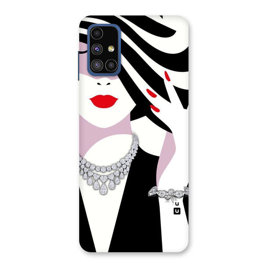 Women Beauty Back Case for Galaxy M51