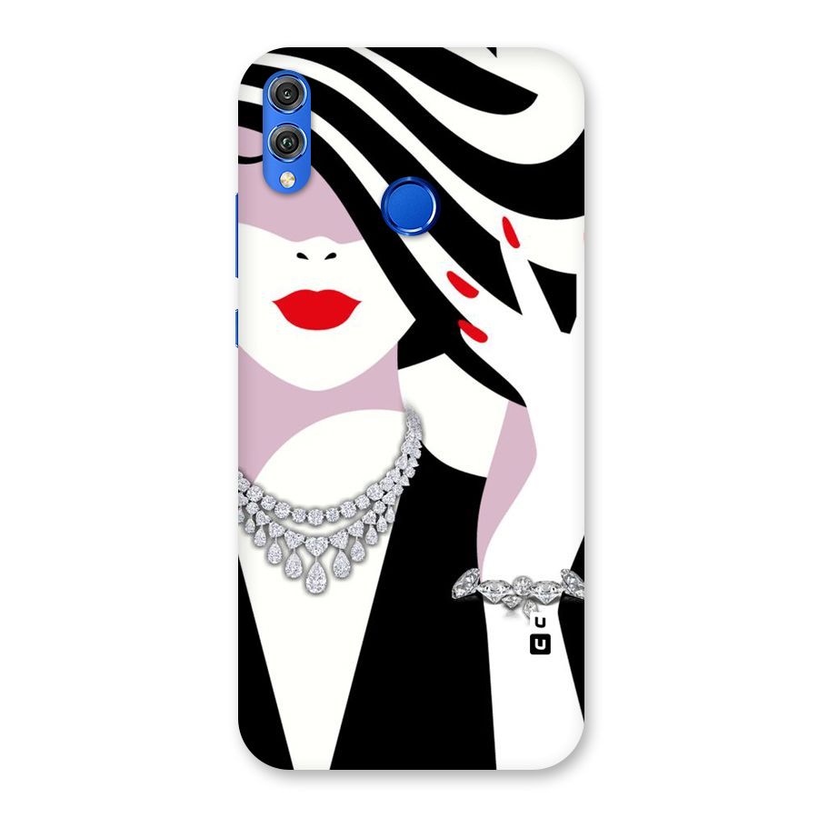 Women Beauty Back Case for Honor 8X