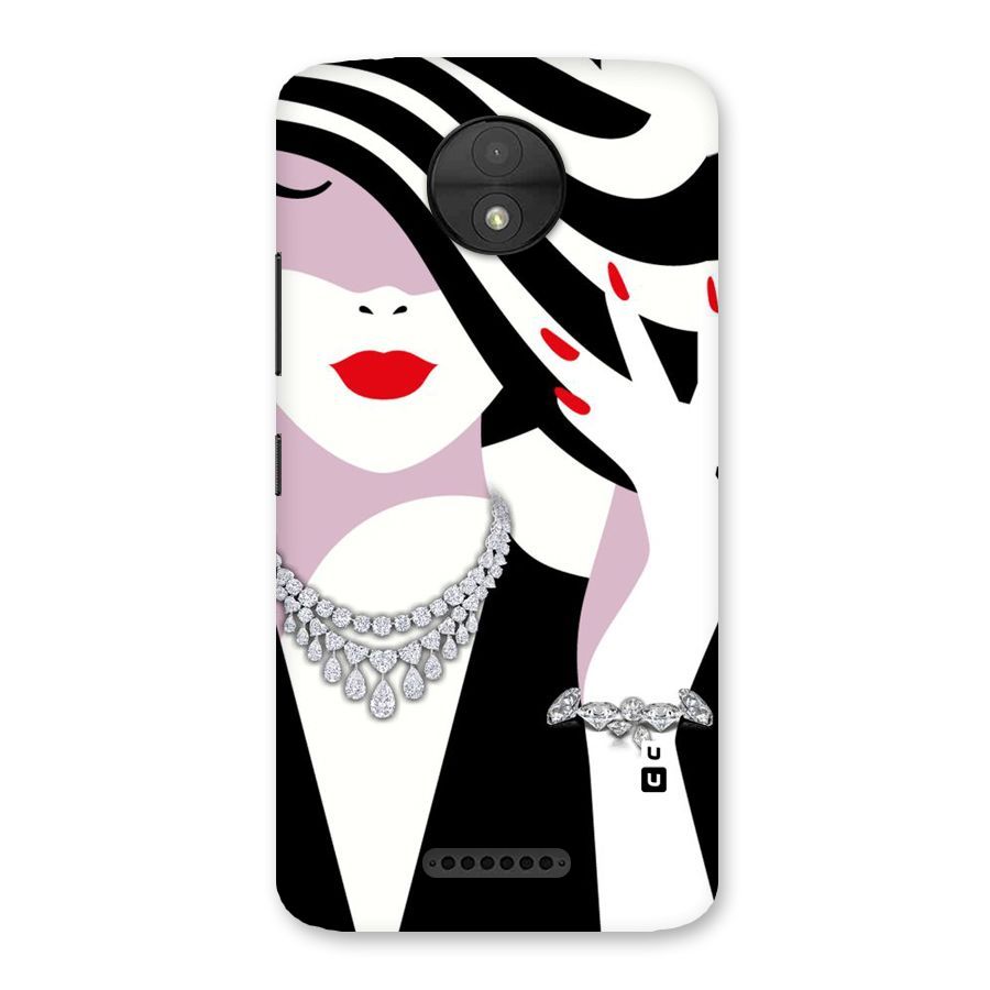 Women Beauty Back Case for Moto C