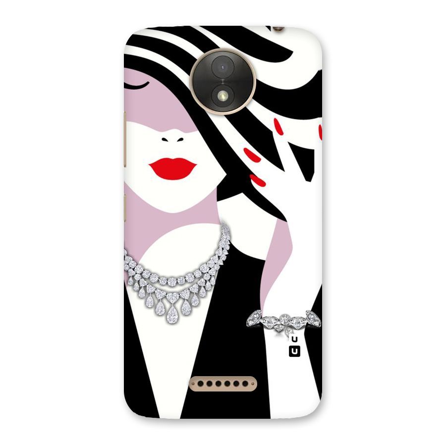 Women Beauty Back Case for Moto C Plus