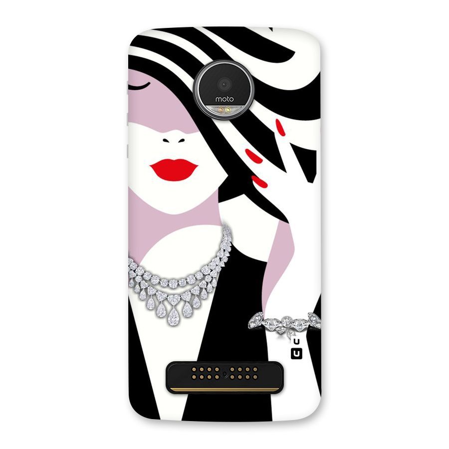 Women Beauty Back Case for Moto Z Play