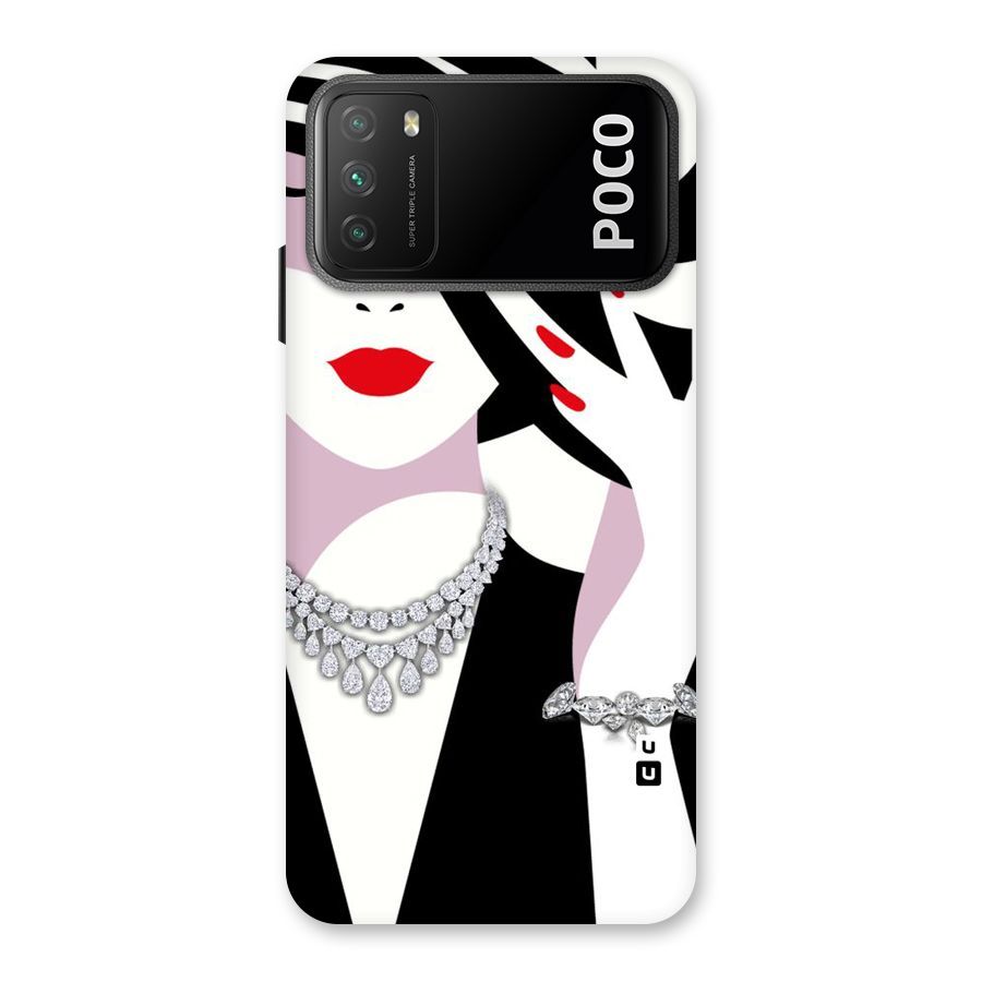 Women Beauty Back Case for Poco M3