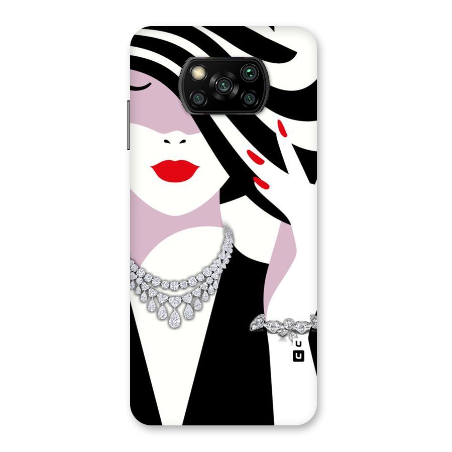 Women Beauty Back Case for Poco X3