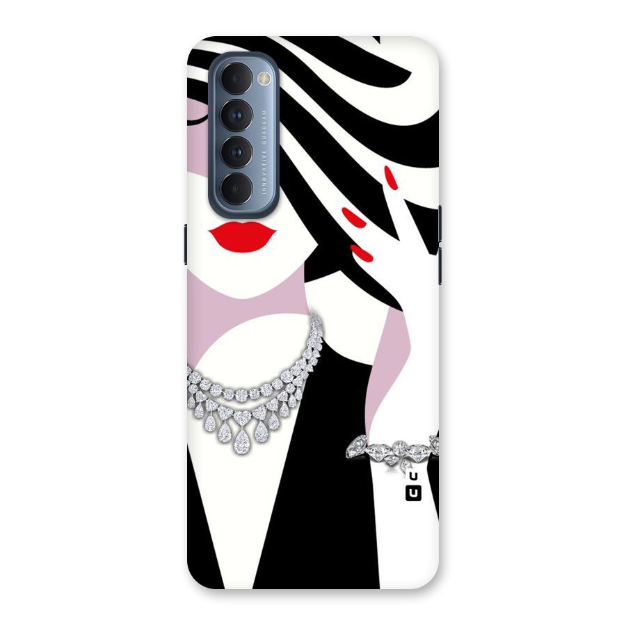 Women Beauty Back Case for Reno4 Pro