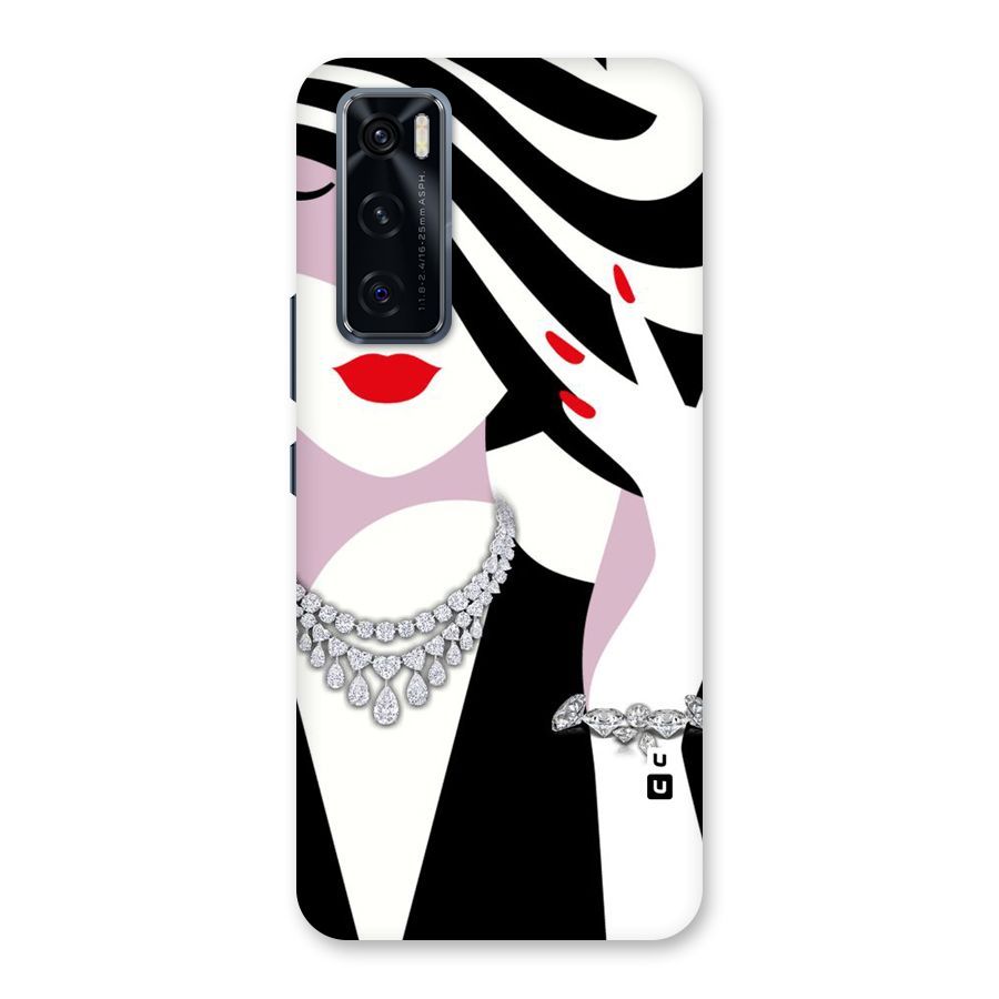 Women Beauty Back Case for Vivo V20 SE