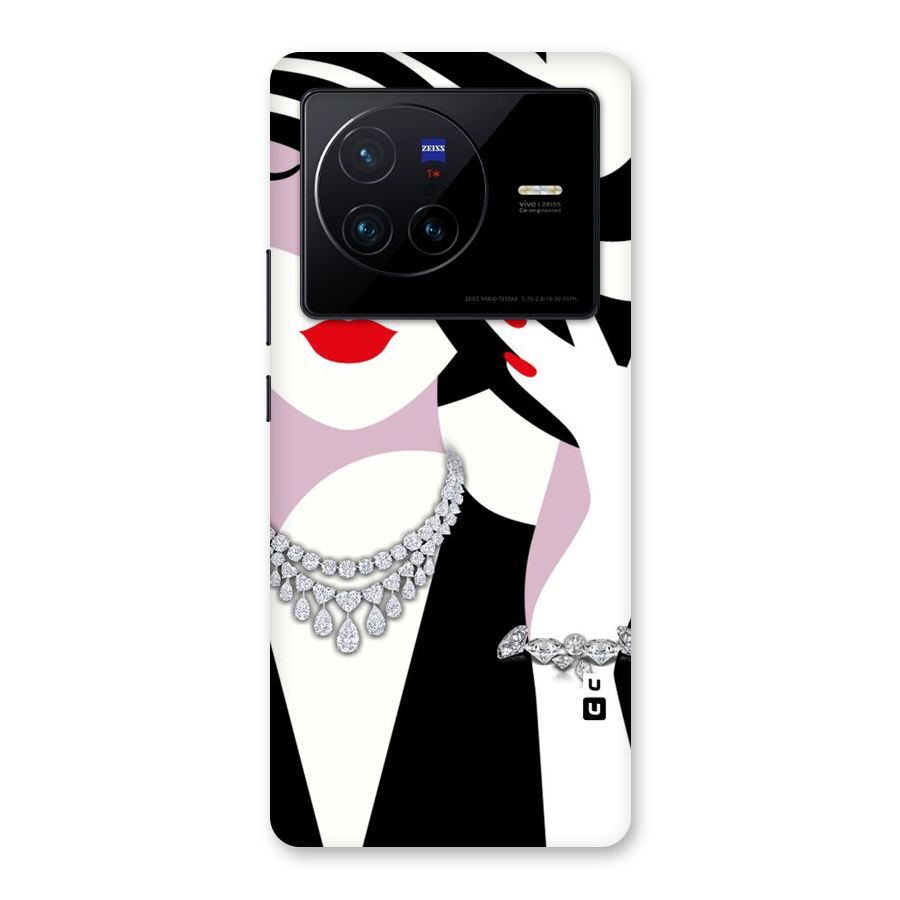 Women Beauty Back Case for Vivo X80