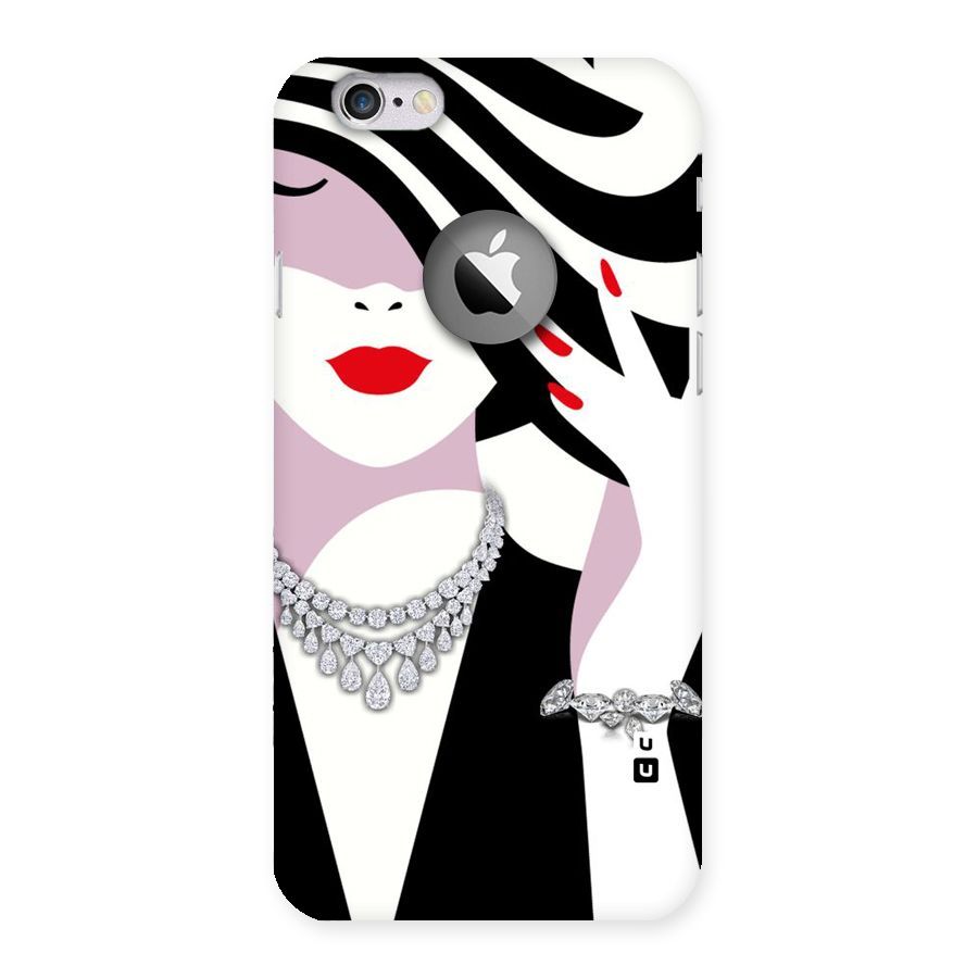 Women Beauty Back Case for iPhone 6 Logo Cut