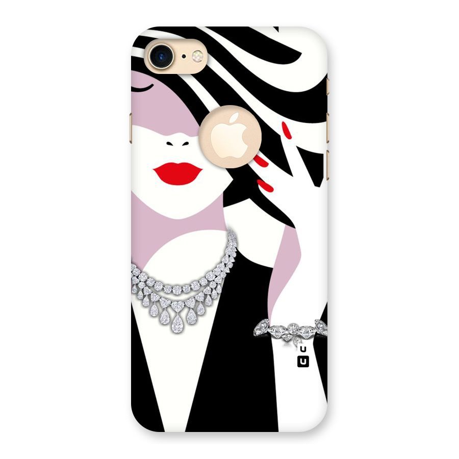 Women Beauty Back Case for iPhone 7 Logo Cut