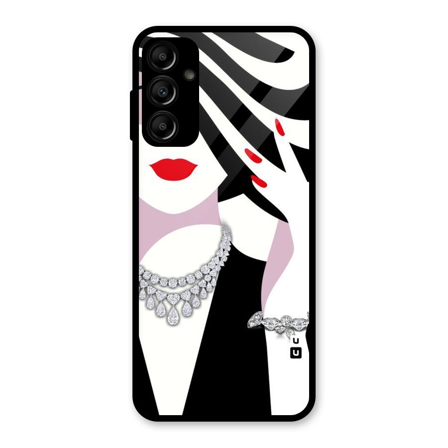 Women Beauty Glass Back Case for Galaxy A14 5G