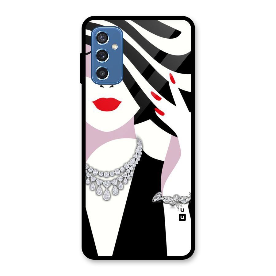 Women Beauty Glass Back Case for Galaxy M52 5G