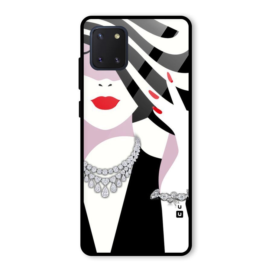 Women Beauty Glass Back Case for Galaxy Note 10 Lite