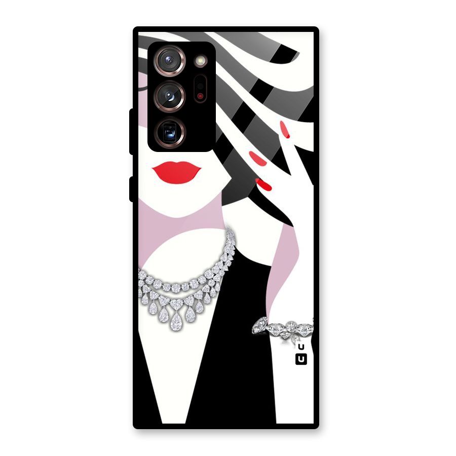 Women Beauty Glass Back Case for Galaxy Note 20 Ultra