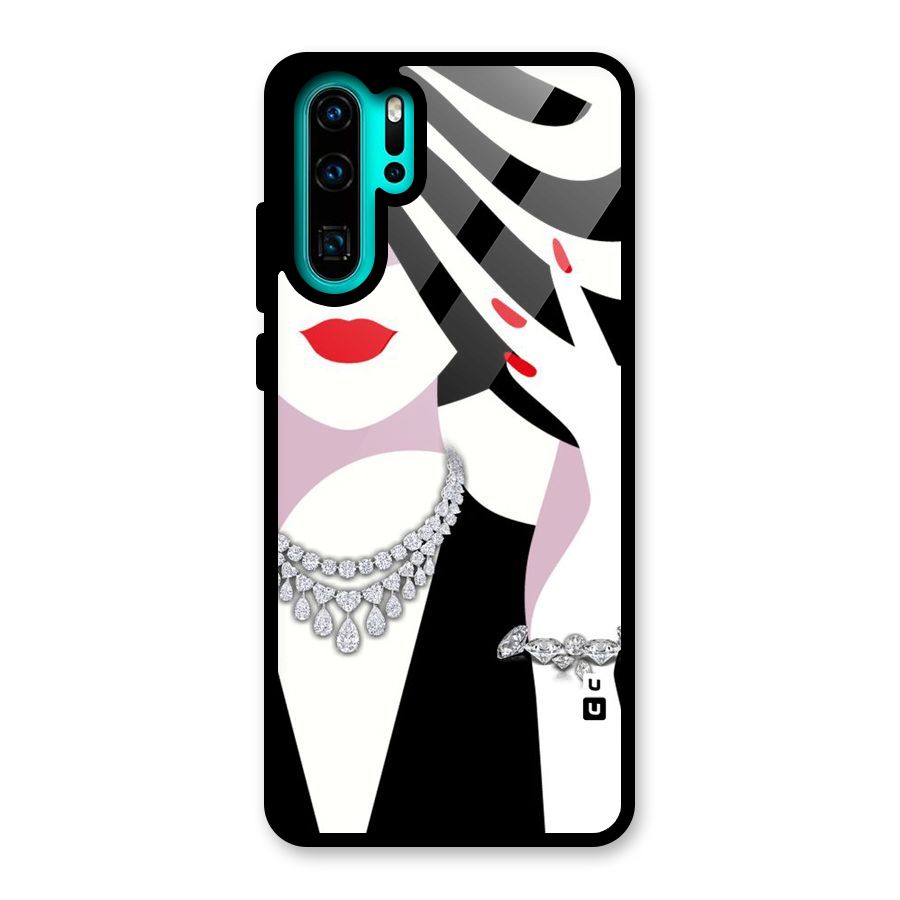 Women Beauty Glass Back Case for Huawei P30 Pro