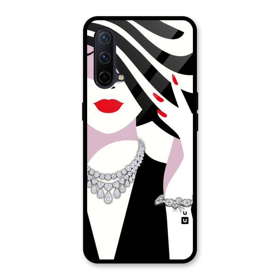 Women Beauty Glass Back Case for OnePlus Nord CE 5G