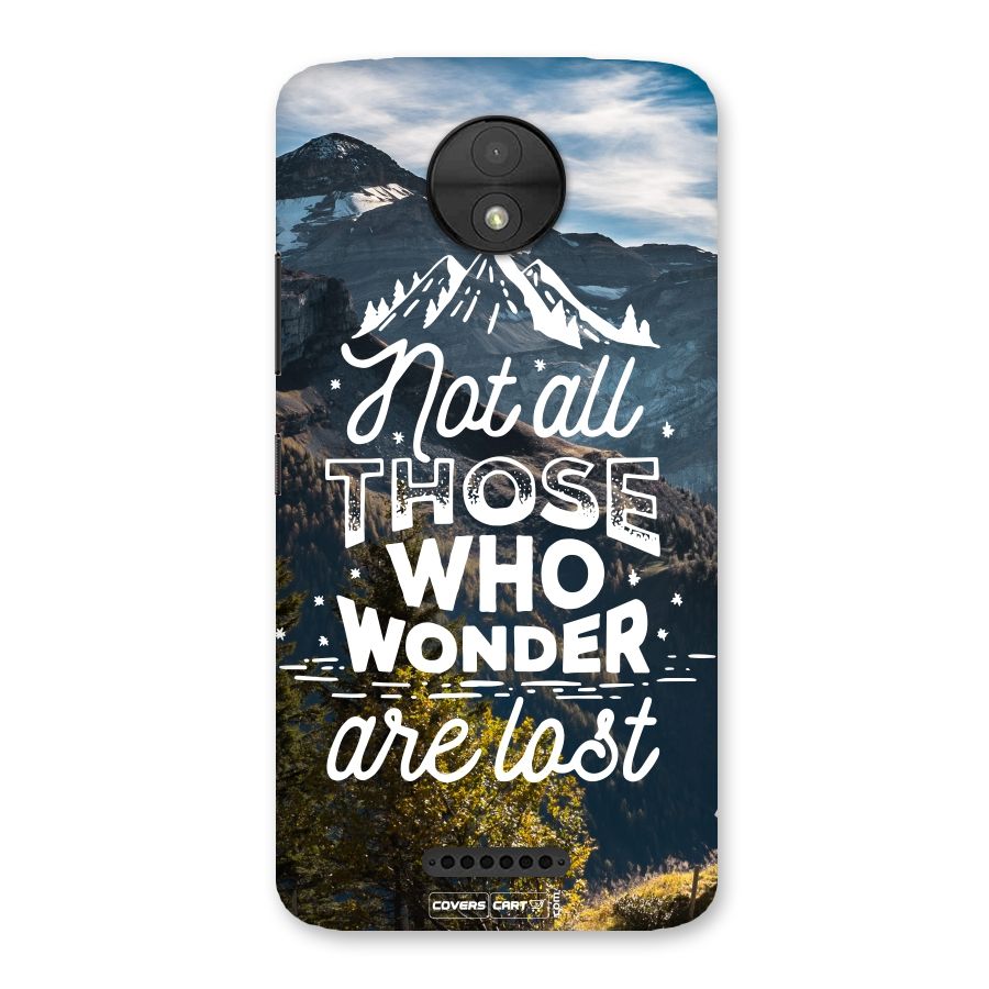 Wonder Lost Back Case for Moto C