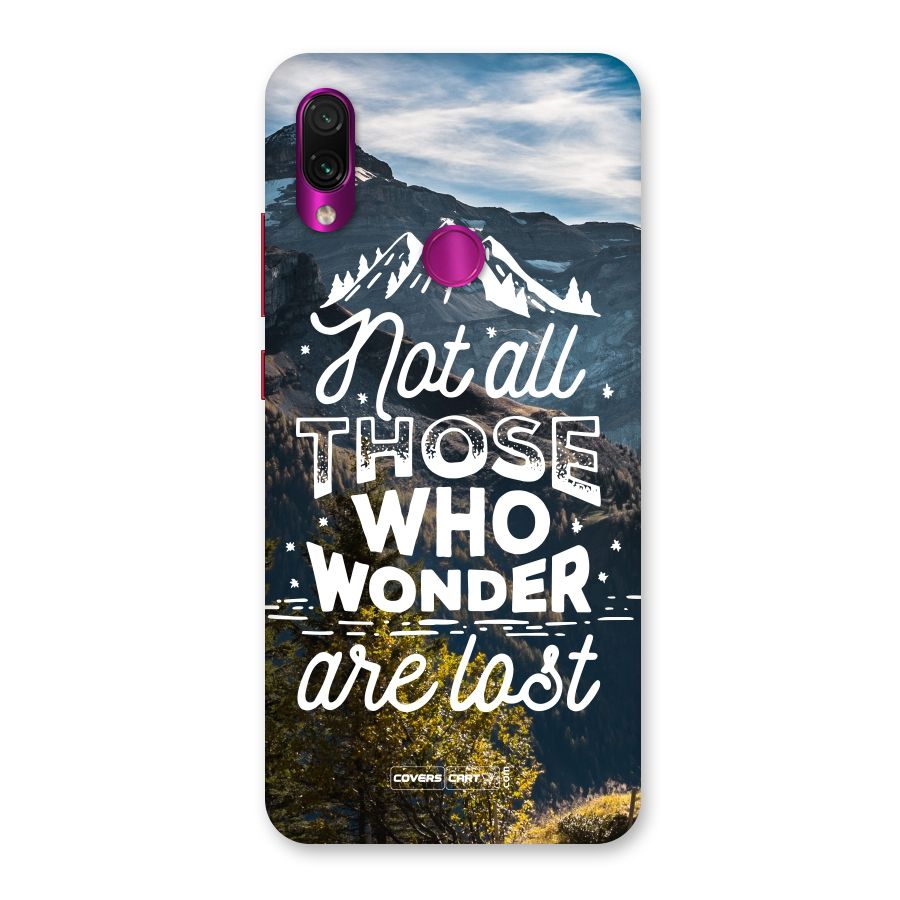 Wonder Lost Back Case for Redmi Note 7 Pro